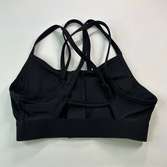 Nike Dri Fit Sports Bra Black Strappy Medium Support Athletic Workout