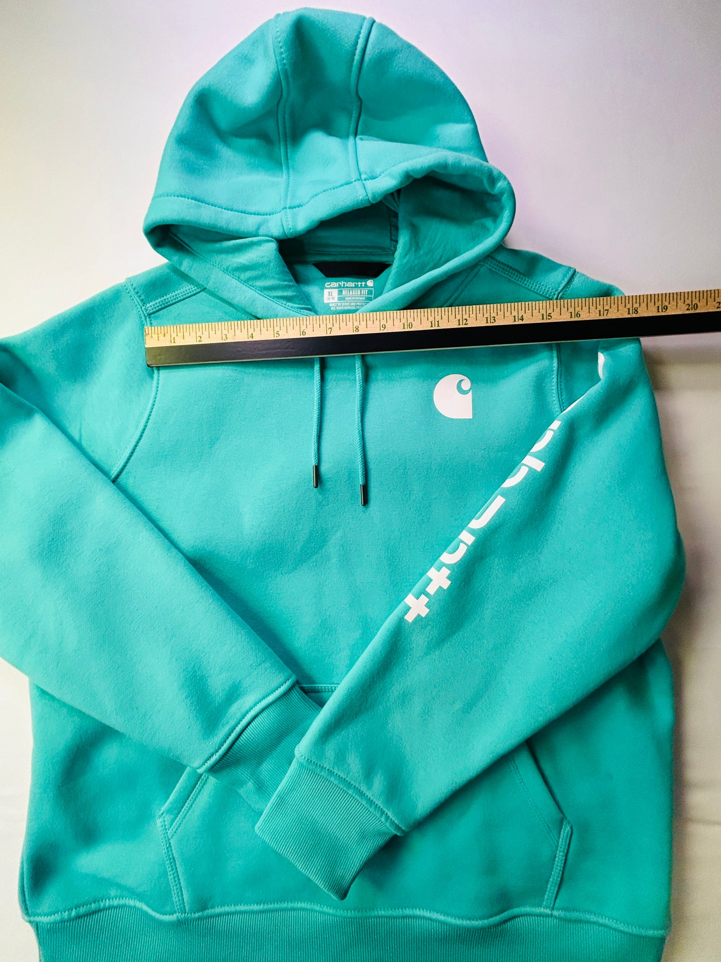Carhartt Teal XL Relaxed Fit Hoodie