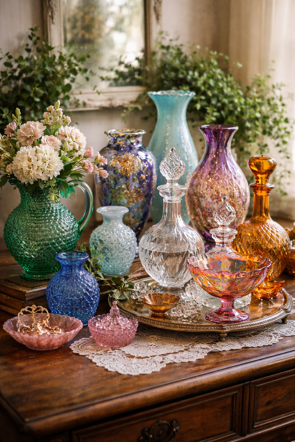 Vintage Glassware, Vases & Decorative Vessels