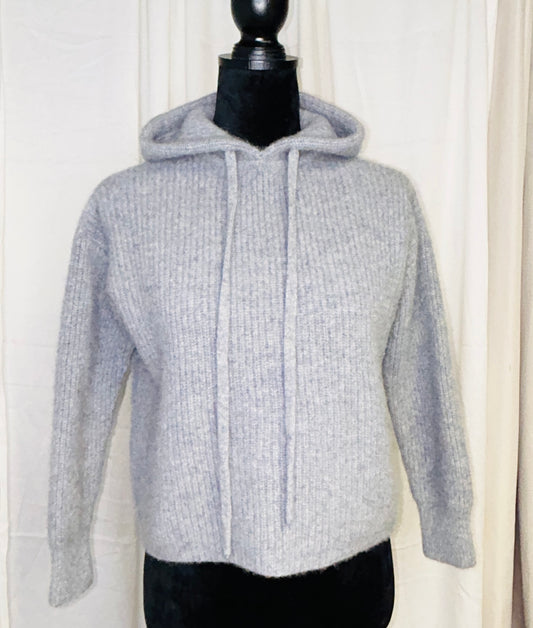 Quince 100% Cashmere Hoodie Sweater Women's XS Gray Pullover Luxury Knit