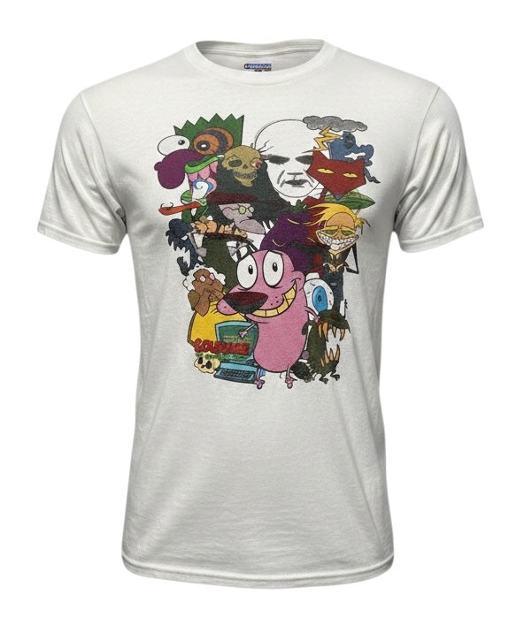 Courage The Cowardly Dog Cartoon Network Graphic T Shirt White Small