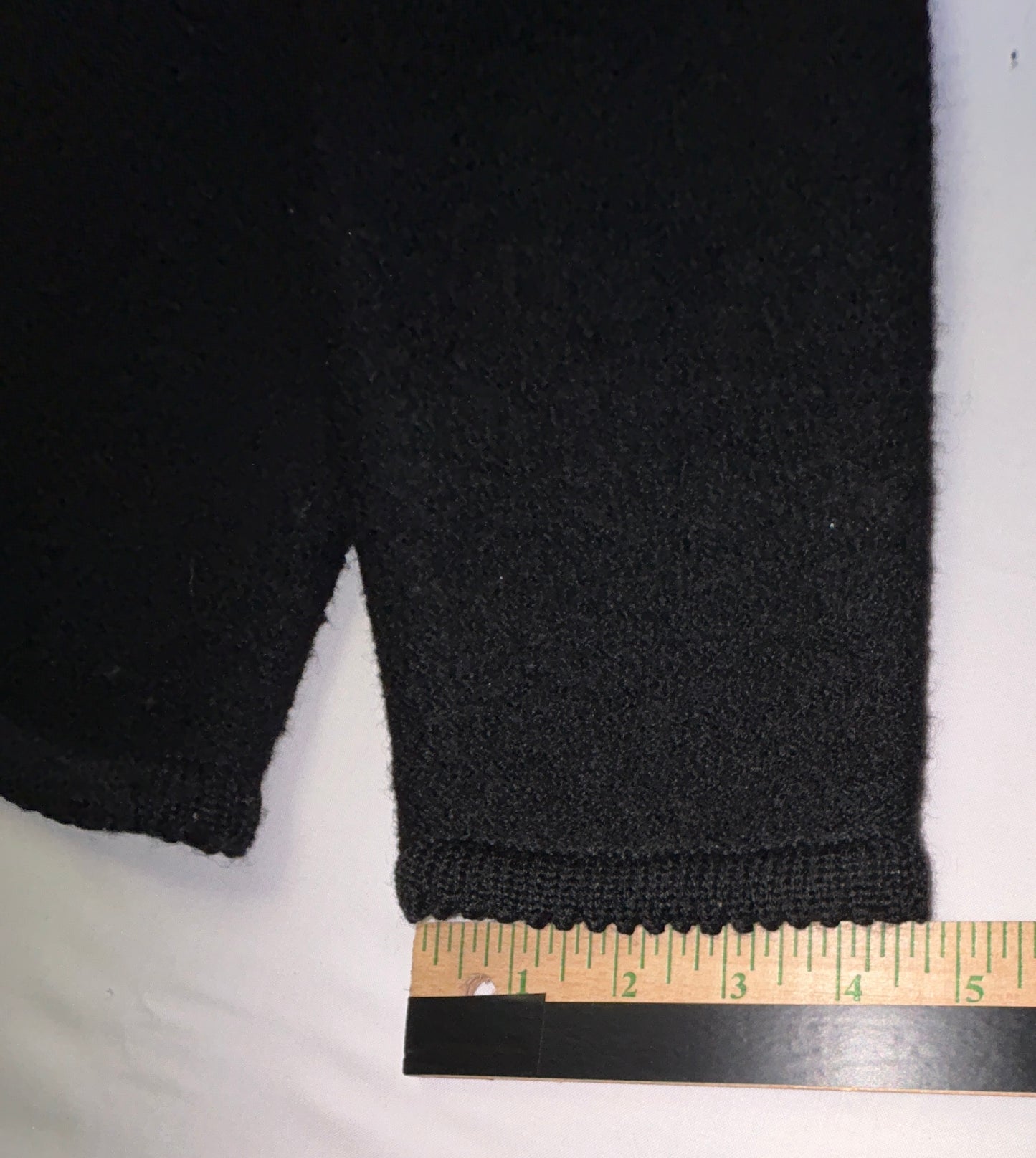 Vintage Tally-Ho Black Knit Cardigan Sweater Gold Button Front Women's