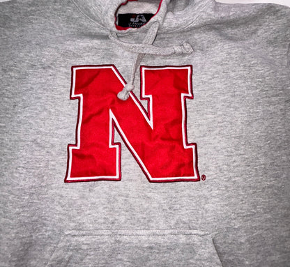 Nebraska Cornhuskers Hoodie Small Gray Red J.America Sportswear Pullover Sweatshirt
