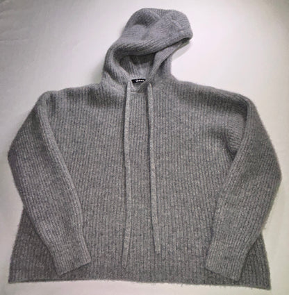 Quince 100% Cashmere Hoodie Sweater Women's XS Gray Pullover Luxury Knit
