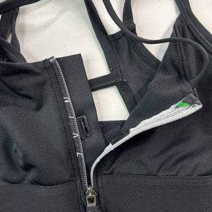 Nike Dri Fit Sports Bra Black Strappy Medium Support Athletic Workout