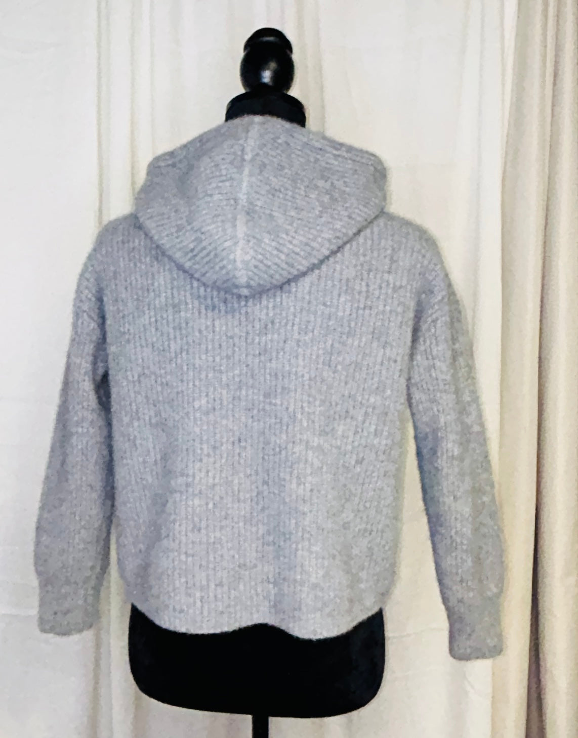 Quince 100% Cashmere Hoodie Sweater Women's XS Gray Pullover Luxury Knit