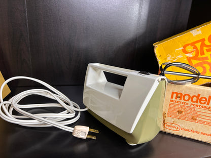 Vintage Hamilton Beach Model 97 Mixette Hand Mixer with Box & Manual – Working 1970 Kitchen Appliance