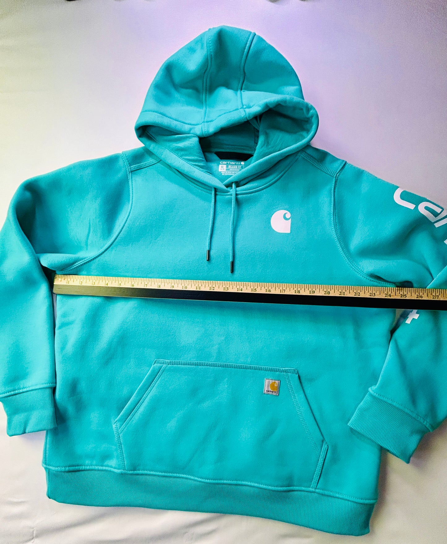 Carhartt Teal XL Relaxed Fit Hoodie