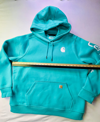 Carhartt Teal XL Relaxed Fit Hoodie