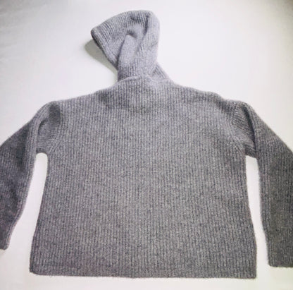 Quince 100% Cashmere Hoodie Sweater Women's XS Gray Pullover Luxury Knit