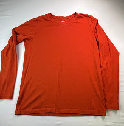 Lands' End Relaxed Fit Long Sleeve T Shirt Orange Women's Small