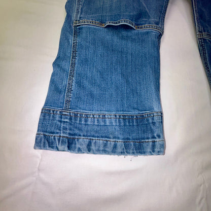 Carhartt Bib Overalls Men's 44x30 Light Wash Denim Carpenter Workwear Y2K