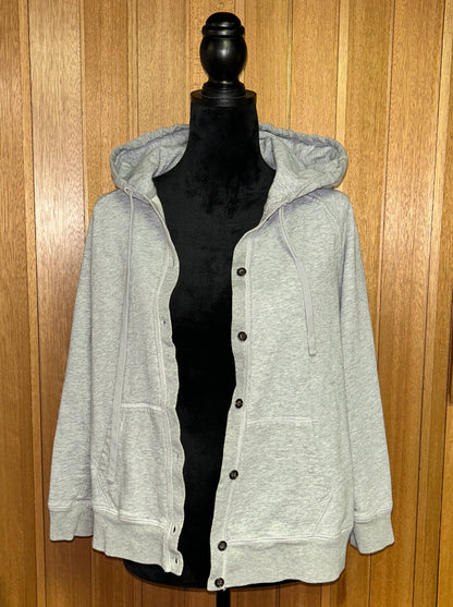 J.Crew Rumpled French Terry Hooded Cardigan – Size XL (regular)