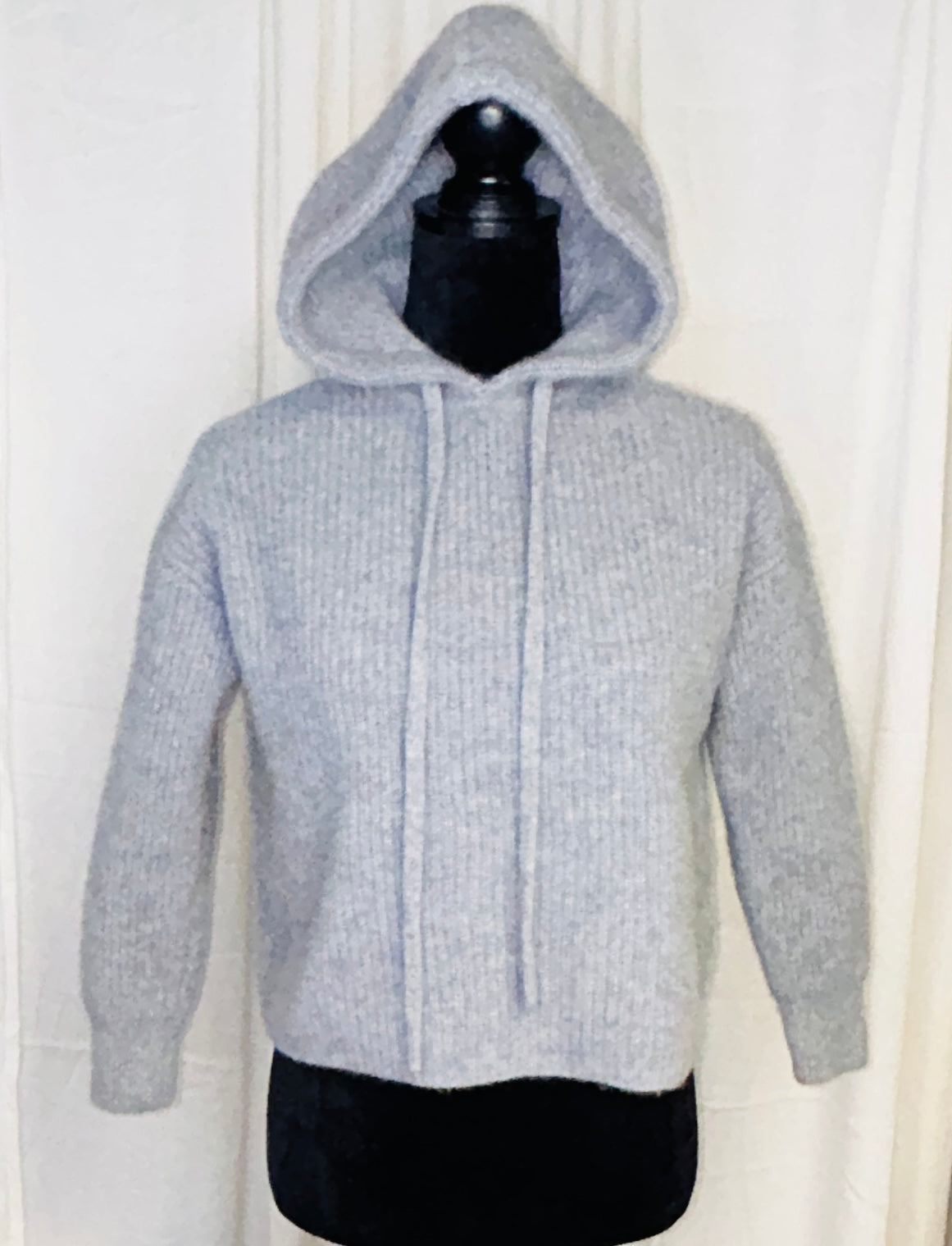 Quince 100% Cashmere Hoodie Sweater Women's XS Gray Pullover Luxury Knit