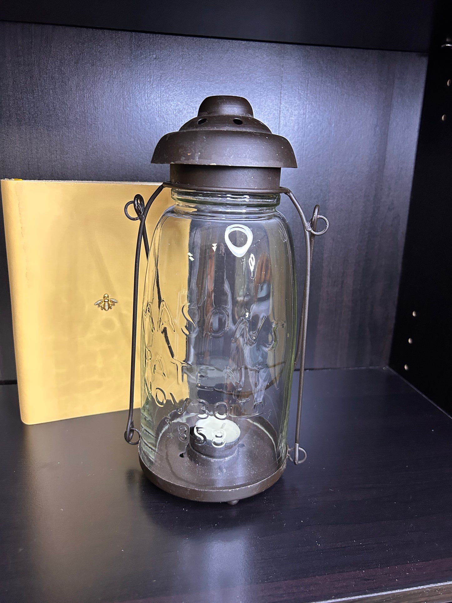 Rustic Mason Jar Hanging Lantern - Farmhouse Outdoor Candle Lantern