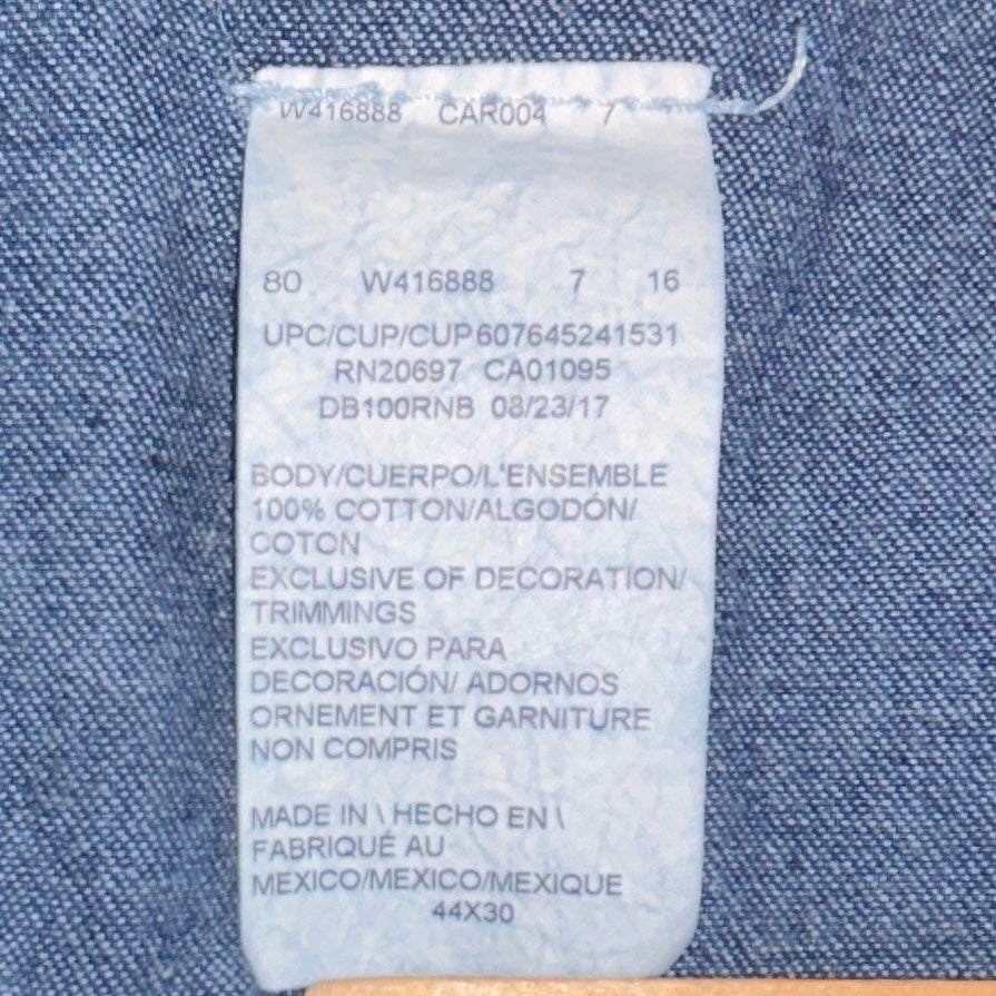 Dickies Denim Bib Overalls 44x30 Carpenter Workwear Blue Jeans Overalls