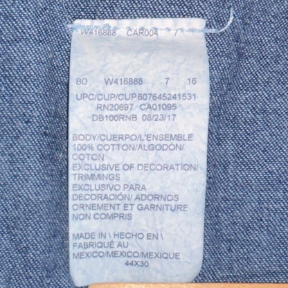 Dickies Denim Bib Overalls 44x30 Carpenter Workwear Blue Jeans Overalls