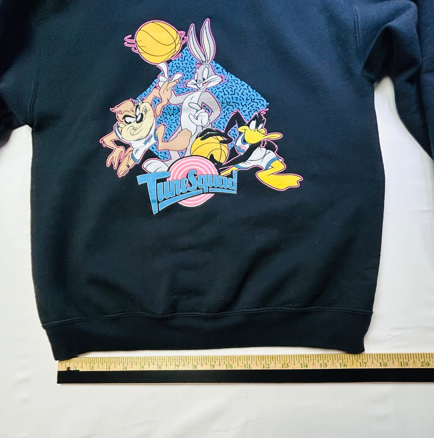 Looney Tunes Tune Squad Sweatshirt Bugs Bunny Taz Daffy Black Medium