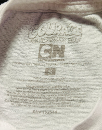 Courage The Cowardly Dog Cartoon Network Graphic T Shirt White Small