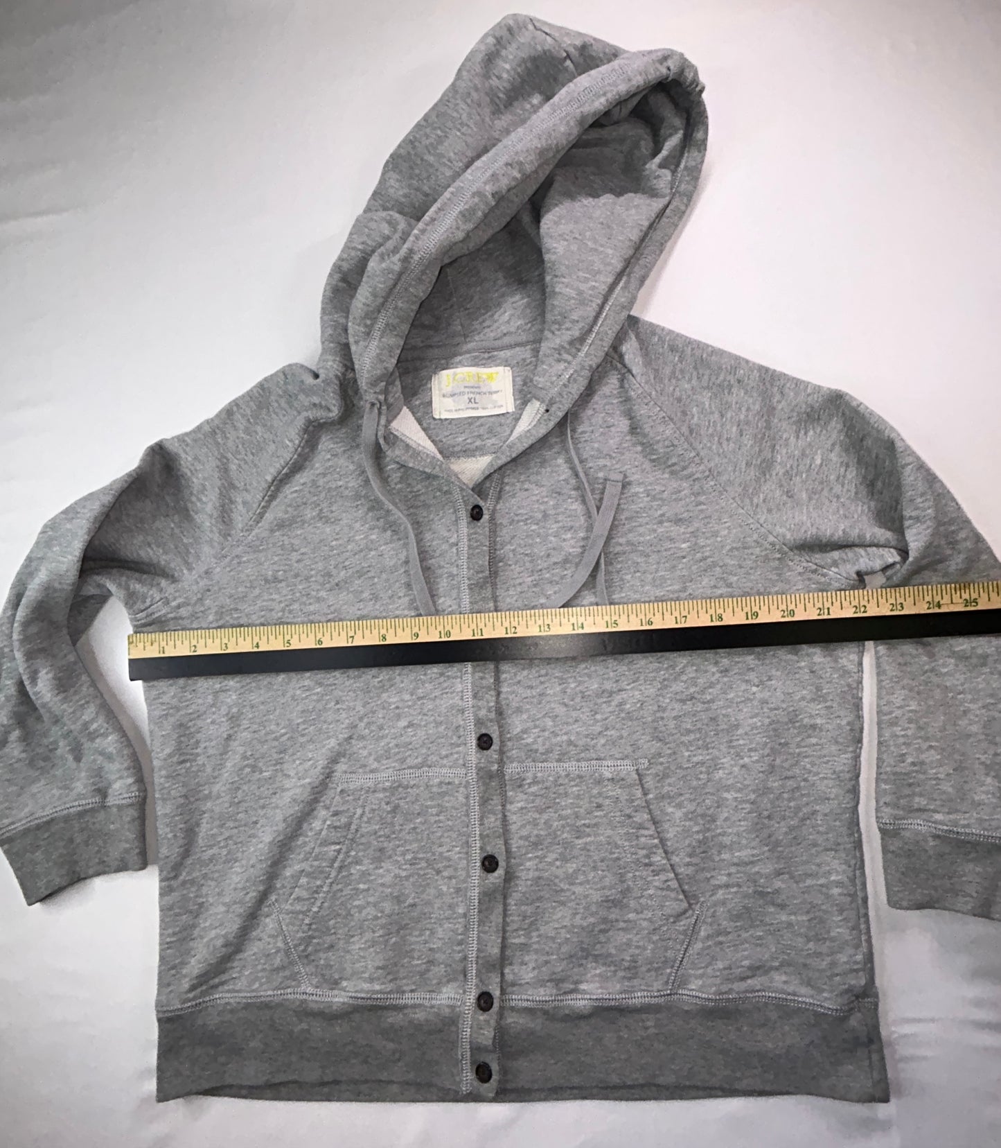 J.Crew Rumpled French Terry Hooded Cardigan – Size XL (regular)