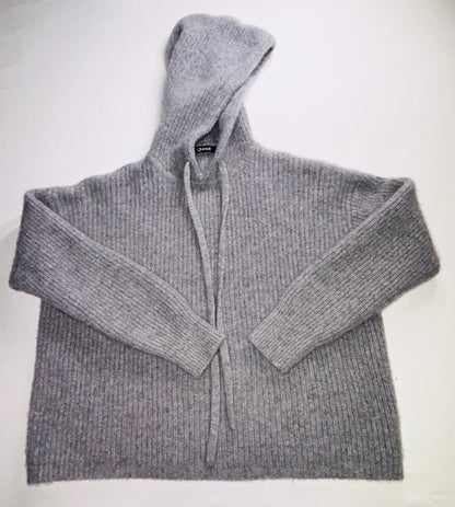 Quince 100% Cashmere Hoodie Sweater Women's XS Gray Pullover Luxury Knit