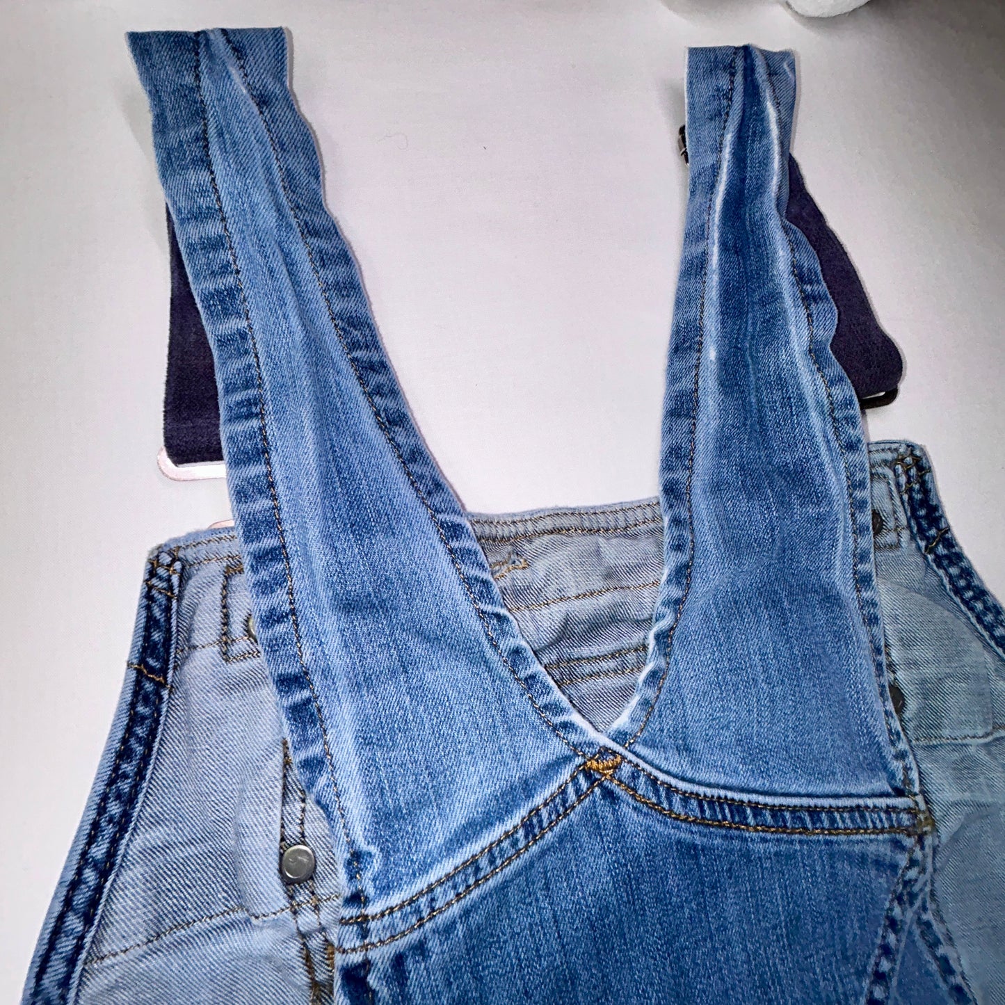 Carhartt Bib Overalls Men's 44x30 Light Wash Denim Carpenter Workwear Y2K