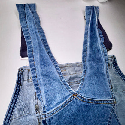 Carhartt Bib Overalls Men's 44x30 Light Wash Denim Carpenter Workwear Y2K