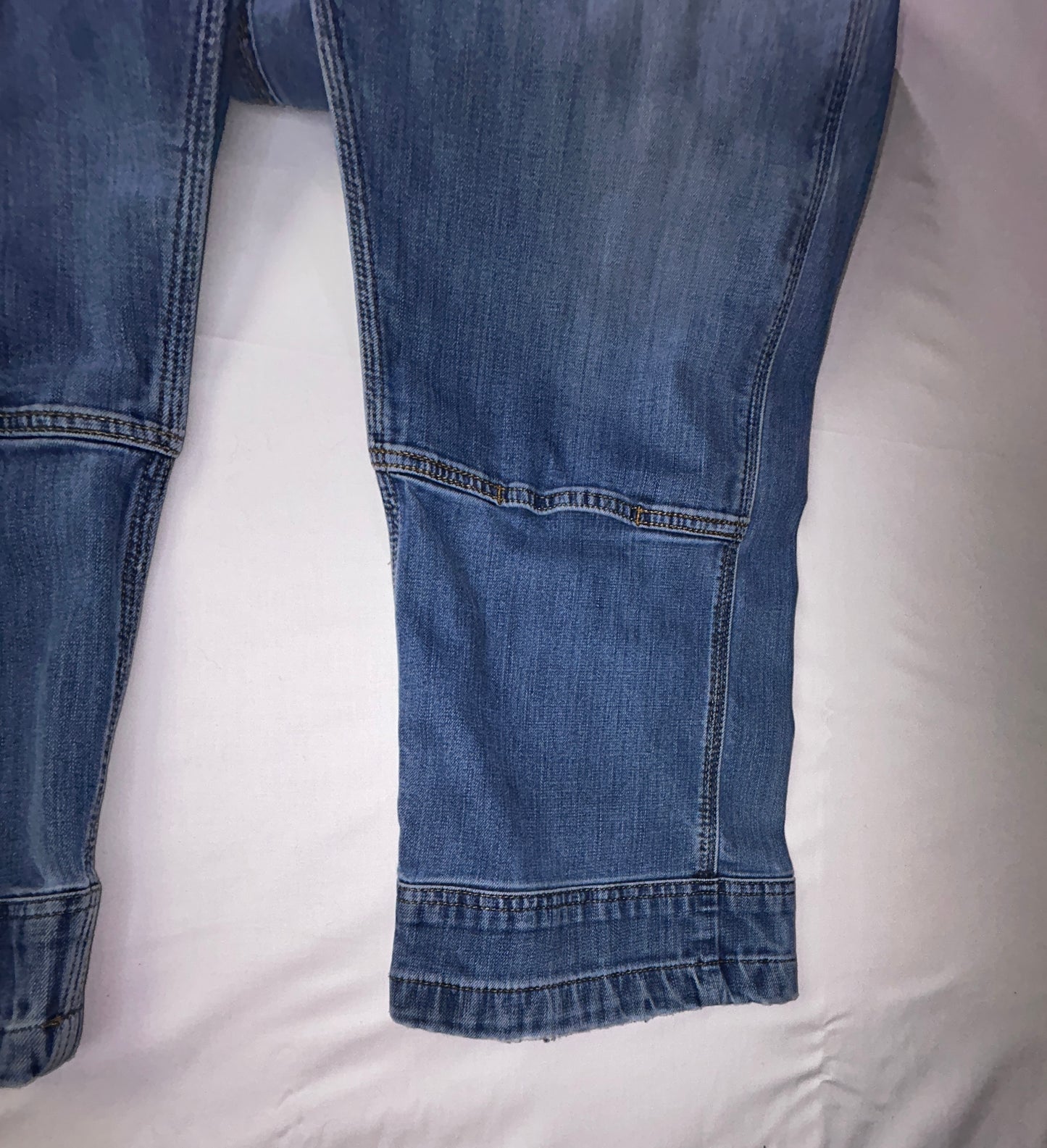 Carhartt Bib Overalls Men's 44x30 Light Wash Denim Carpenter Workwear Y2K