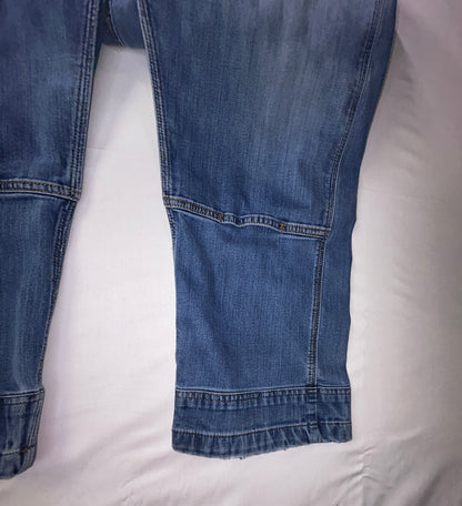 Carhartt Bib Overalls Men's 44x30 Light Wash Denim Carpenter Workwear Y2K