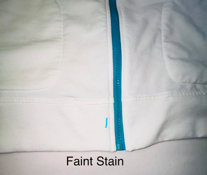 Lauren Ralph Lauren Active Jacket Womens 1X White Blue Full Zip Mock Neck Athletic