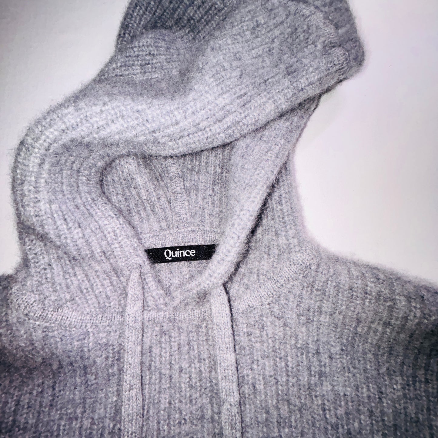 Quince 100% Cashmere Hoodie Sweater Women's XS Gray Pullover Luxury Knit