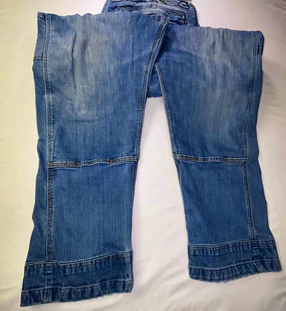 Carhartt Bib Overalls Men's 44x30 Light Wash Denim Carpenter Workwear Y2K