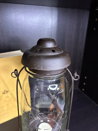 Rustic Mason Jar Hanging Lantern - Farmhouse Outdoor Candle Lantern