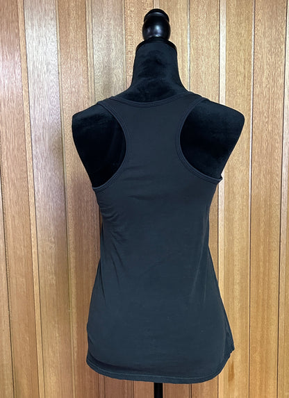 Batman Logo Racerback Tank Top Black Graphic DC Comics Women's Size Small