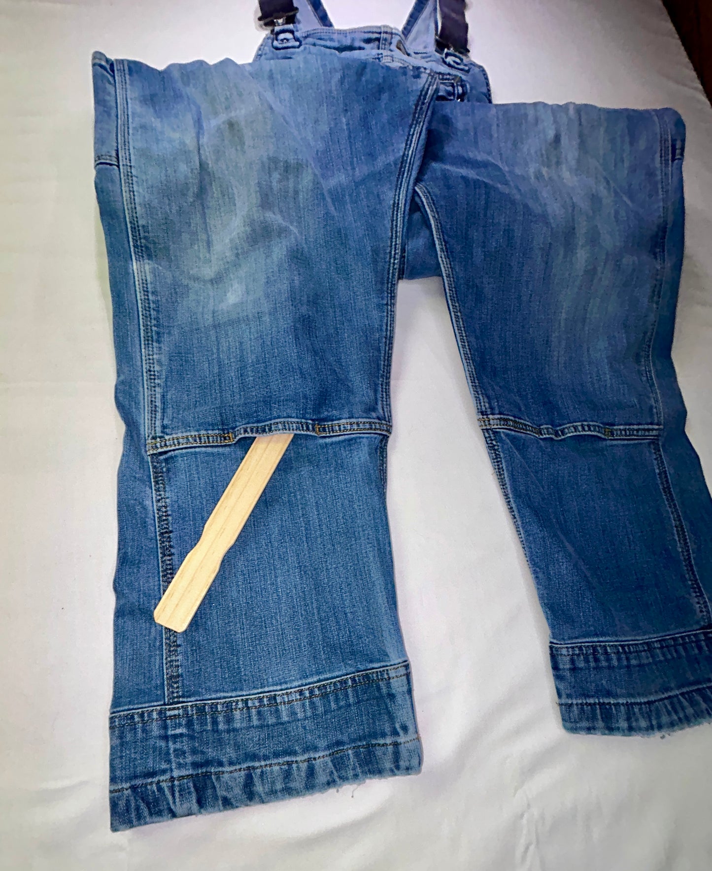 Carhartt Bib Overalls Men's 44x30 Light Wash Denim Carpenter Workwear Y2K