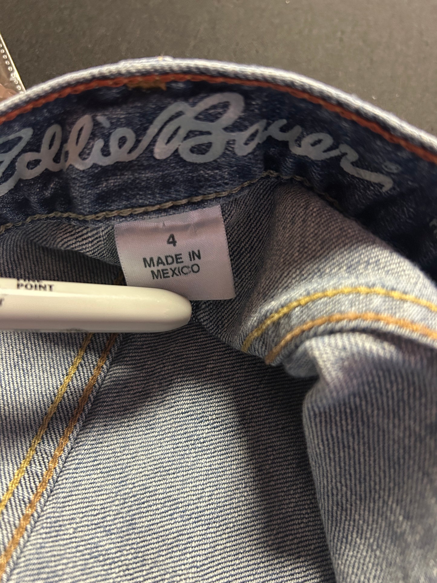 Eddie Bauer Size 4 Blue Denim Boyfriend Cuffed Relaxed Fit Shorts