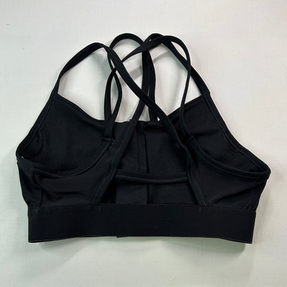Nike Dri Fit Sports Bra Black Strappy Medium Support Athletic Workout