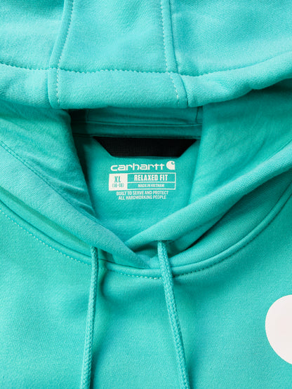 Carhartt Teal XL Relaxed Fit Hoodie