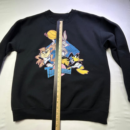 Looney Tunes Tune Squad Sweatshirt Bugs Bunny Taz Daffy Black Medium