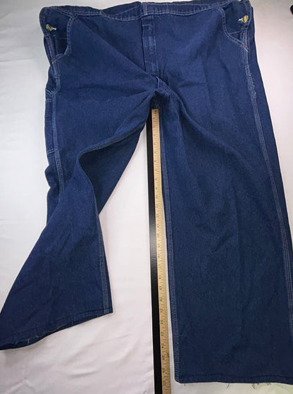 Dickies Denim Bib Overalls 44x30 Carpenter Workwear Blue Jeans Overalls