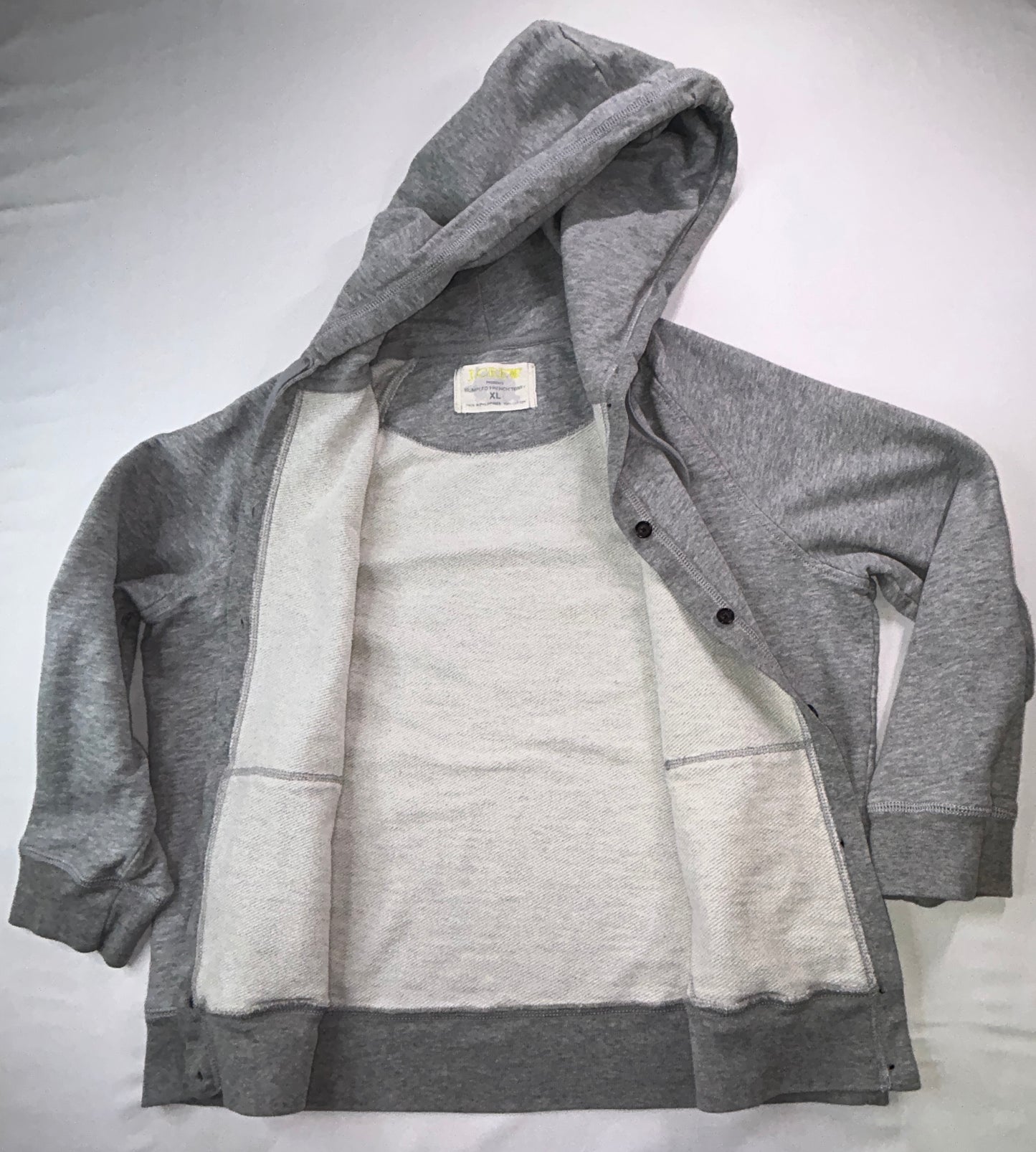 J.Crew Rumpled French Terry Hooded Cardigan – Size XL (regular)