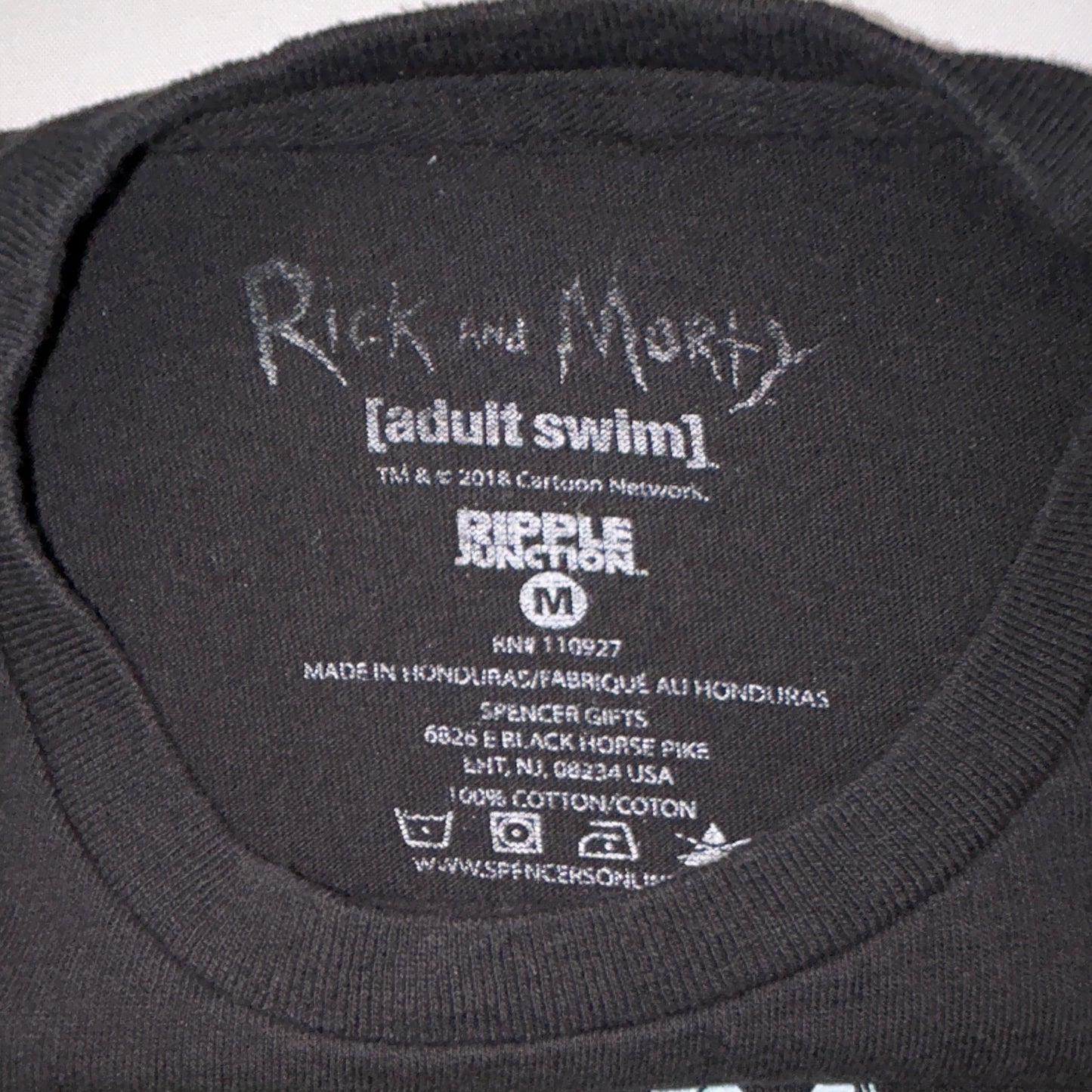Rick and Morty Peace Among Worlds Adult Swim Graphic T Shirt Black Medium