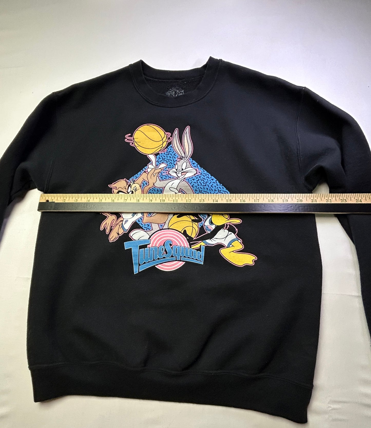 Looney Tunes Tune Squad Sweatshirt Bugs Bunny Taz Daffy Black Medium