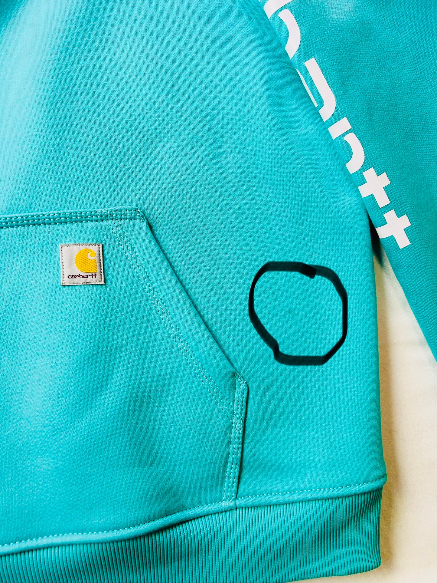 Carhartt Teal XL Relaxed Fit Hoodie