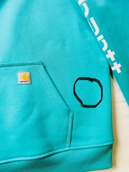 Carhartt Teal XL Relaxed Fit Hoodie