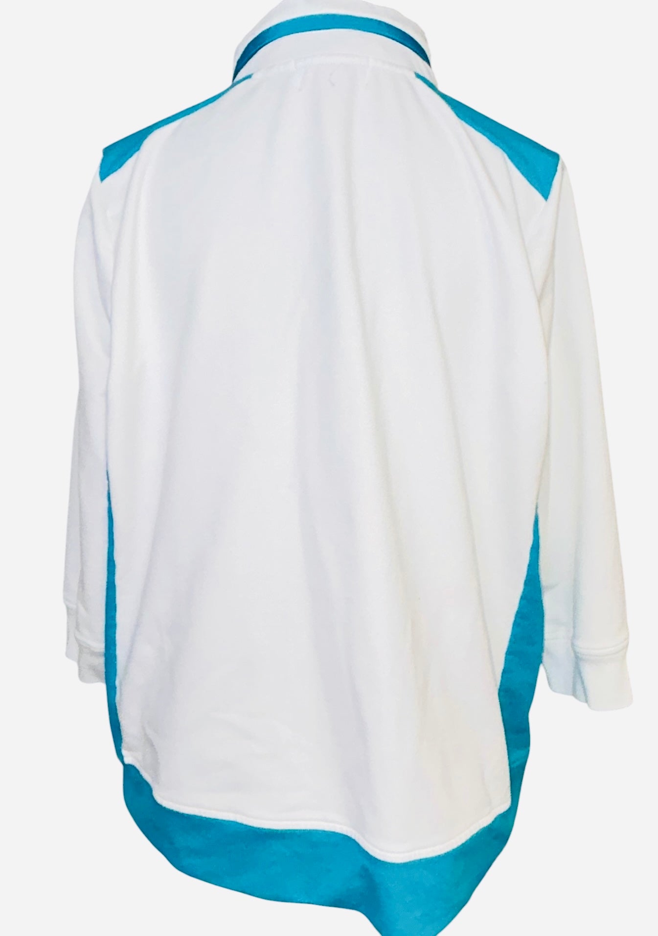 Lauren Ralph Lauren Active Jacket Womens 1X White Blue Full Zip Mock Neck Athletic