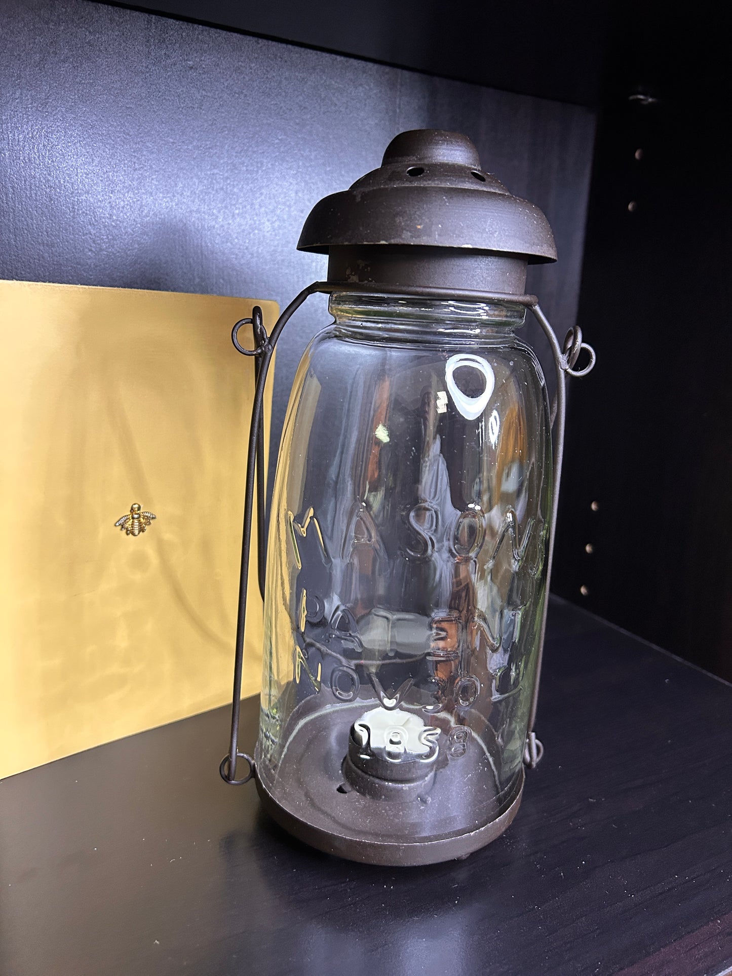 Rustic Mason Jar Hanging Lantern - Farmhouse Outdoor Candle Lantern