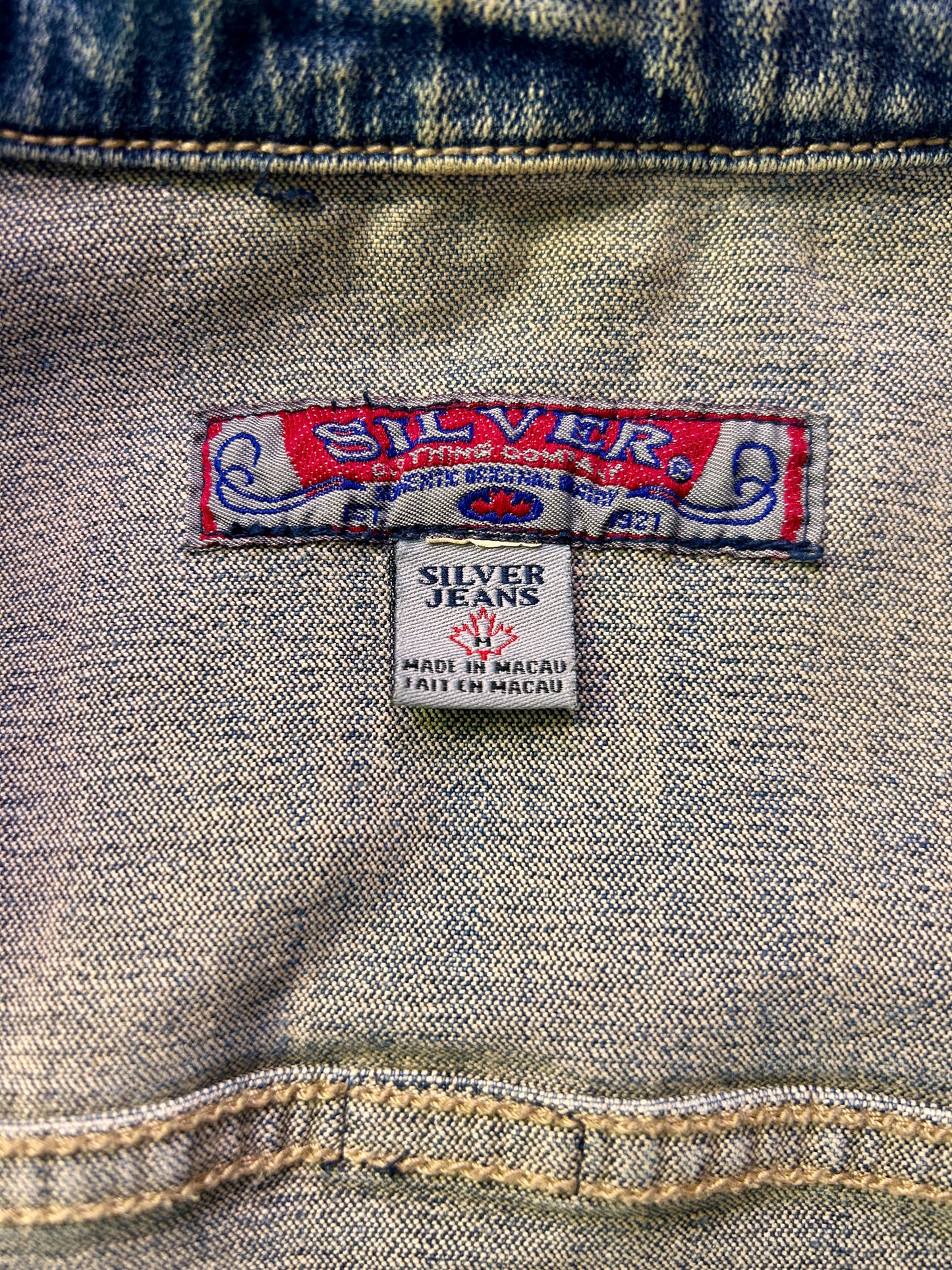 Denim Jacket Women’s Medium Light Wash Silver Jean Jacket Size