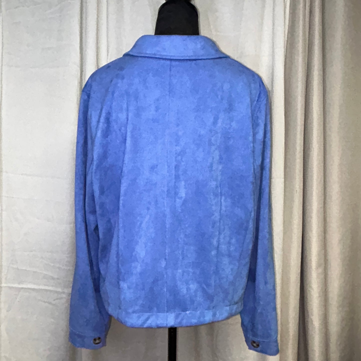 Skye's The Limit Women's XL Blue Faux Suede Button Front Jacket