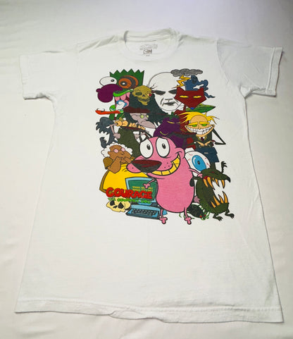 Courage The Cowardly Dog Cartoon Network Graphic T Shirt White Small